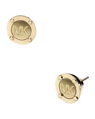 michael kors astor stud logo earrings golden|Michael Kors Gold.